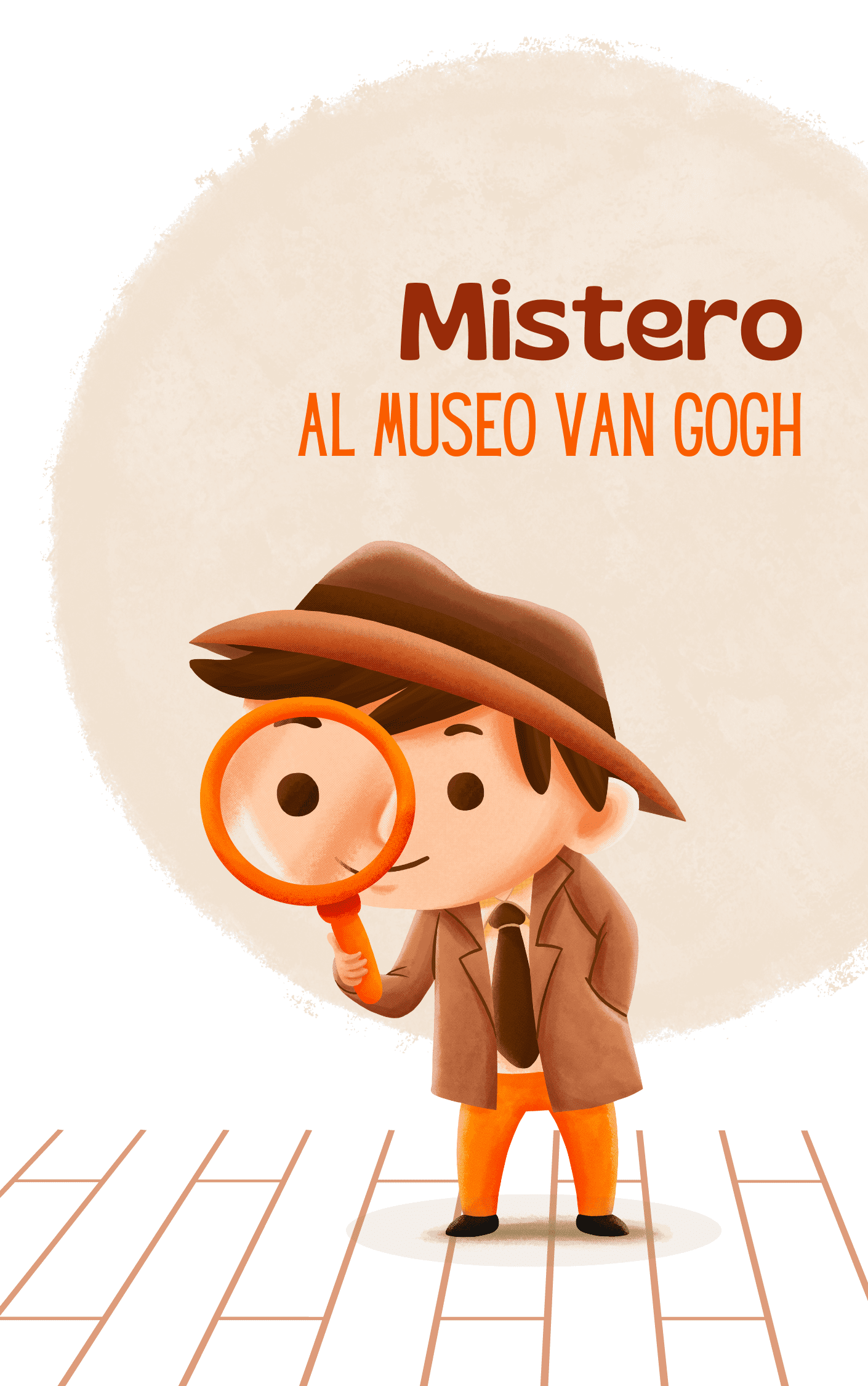 Beige Cute Detective Kids