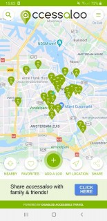 Screenshot of the Accessaloo app.
